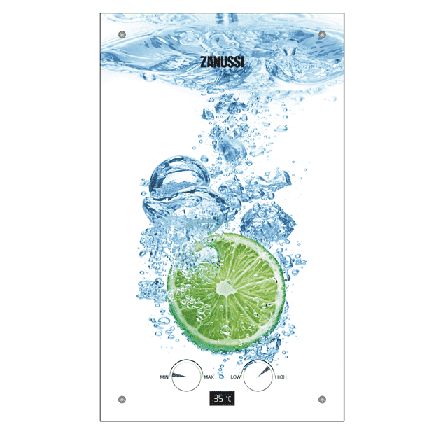 Колонка газовая Zanussi GWH 10 Fonte Glass Lime  "ИнРед: инженерные решения дома"